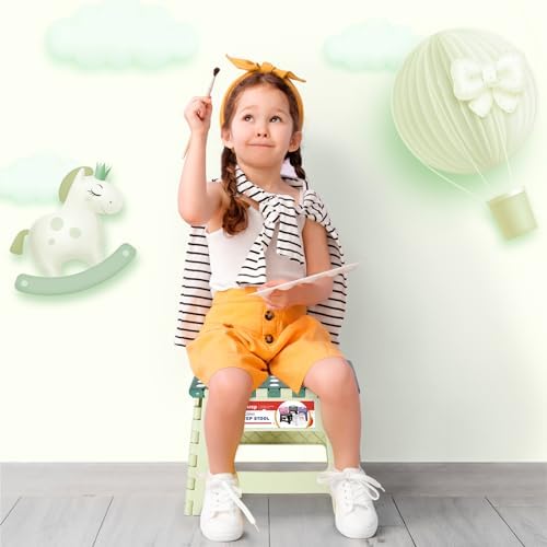 ACSTEP Folding Step Stool 9 Inch for Kids, 300 lbs, Bicolor Green - Image 5