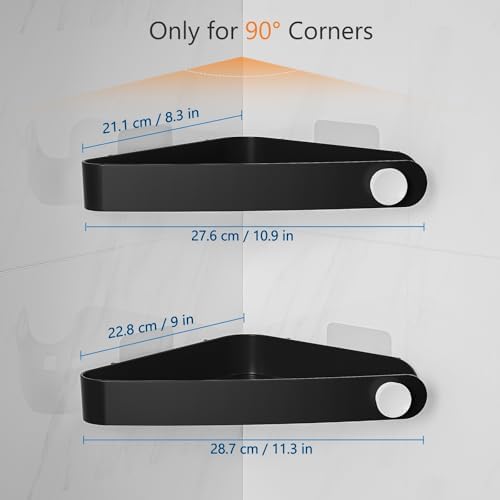 Sotfamily Plastic Shower Caddy Corner (for 90° Only), 2 Pack - Image 3