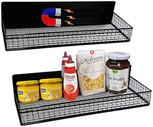 Bruda 2 Pack Large Magnetic Shelves Spice Rack Organizer by Bruda