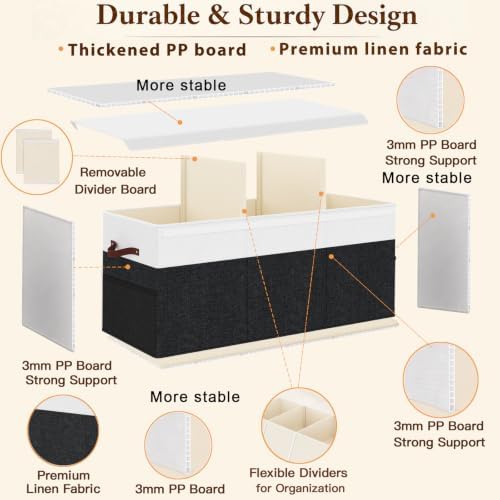 150L Extra Large Toy Storage Box with Lid for Boys Girls Nursery Playroom - Image 4