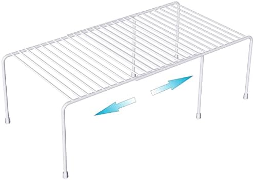 Freezer Shelf Expandable Kitchen Cabinet Organizer Shelf Riser by Homics