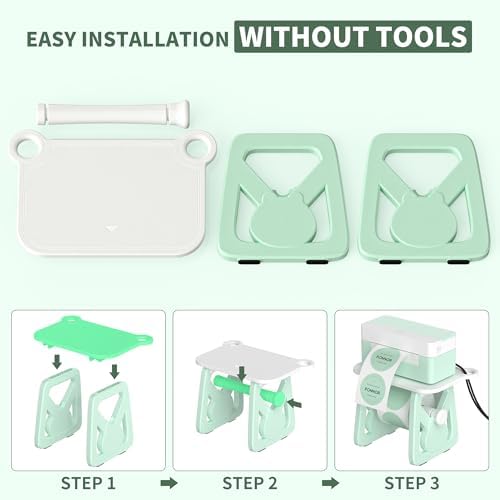 PONNOR Label Holder for Rolls and Fanfold Labels, Thermal Sticker Holder for Desktop Printer, Fragile Stickers for Shipping, Label Stand Accessory Supplies for Home, DIY, Office, Small Business(Green) - Image 7