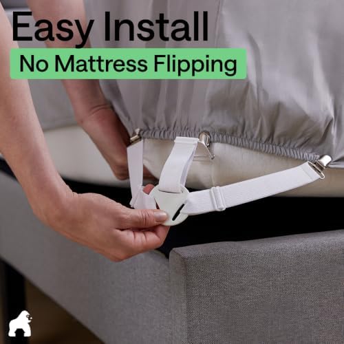 GORILLA GRIP Patented Fitted Bed Sheet Holders for Corners, 8 Pack White - Image 6