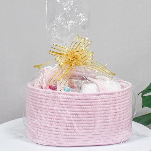 ABenkle Diaper Caddy Organizer - Cotton Rope Nursery Storage Basket for Baby Essentials, Boys & Girls Shower Gift, Changing Table Organizer - Image 6