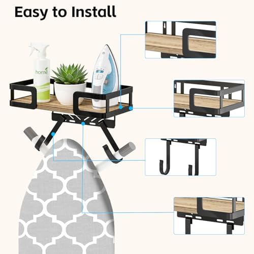 Ironing Board Hanger Wall Mount, T&Y Shaped Iron Holder for Laundry Room - Image 5