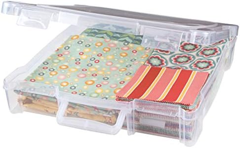 ArtBin 6913AB Portable Art & Craft Organizer with Handle, Holds Up to 12" x 12" Paper, [1] Plastic Storage Case, Clear - Image 4