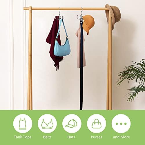 Belt Hanger for Closet, Rotating Belt Organizer, Holds 24 Belts, Silver - Image 5