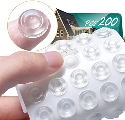 Cabinet Door Bumpers Pack of 200 Self Adhesive Bumpers Pads Sound Dampening by Anicco