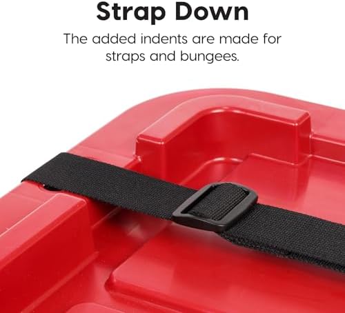 IRIS USA 4-Pack 27 Gal Heavy Duty Storage Tote Bins with Lids, Red - Image 6