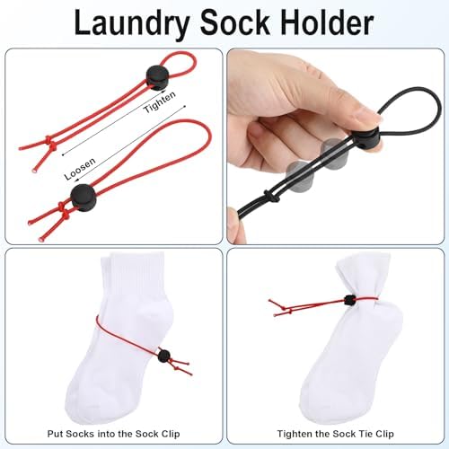 100 Pcs Sock Clips for Laundry, Sock Keepers for Washing - Image 2