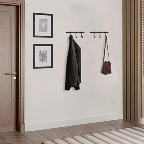 WINCASE Bronze Towel Hooks, Bathroom Rail Hook Rack Wall Mounted, Antique Oil Rubbed Brass Cloth Coat Rack with 3 Hooks Farmhouse - Image 6