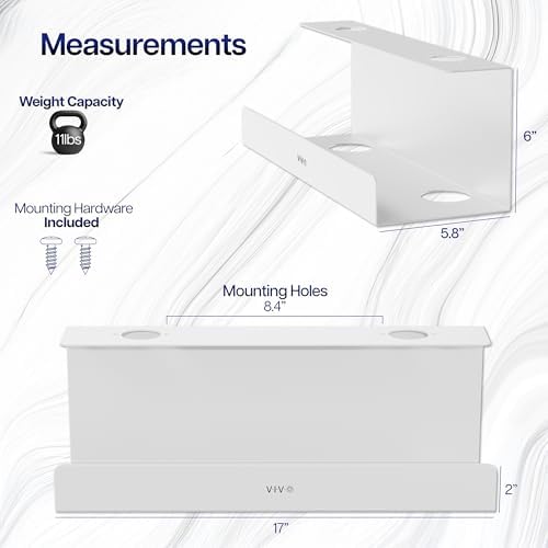 VIVO White 17 inch Extra Deep Cable Management Tray, DESK-AC16-1CW - Image 3