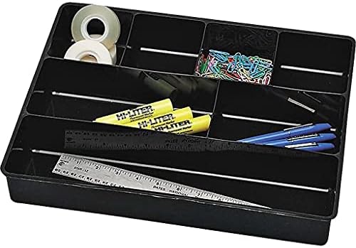 Rubbermaid Extra Deep Desk Drawer Director Tray, Plastic, 11.875 x 15 x 2.5 Inches, Black - Image 3