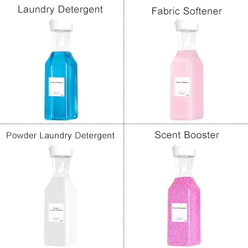50 OZ Liquid Laundry Detergent Dispenser, Plastic Detergent Container for Organizing, Fabric Softener and Soap Dispenser, Powder Organizer for Laundry Room, 2 Pack - Image 3
