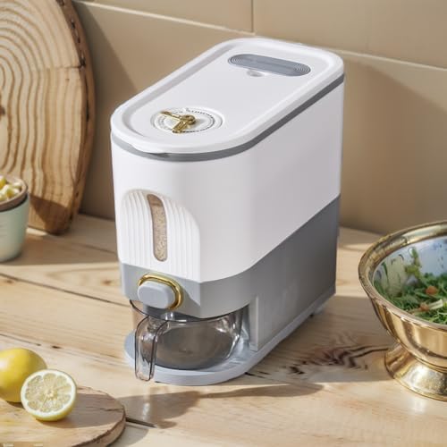 Sooyee 11Lbs Rice Dispenser,Rice Container with Lid - Image 2
