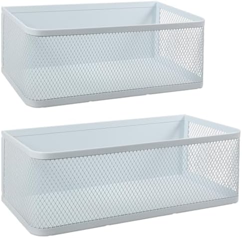 Picowe 2 Pack Magnetic Laundry Organizer, Magnet Basket for Laundry Room,16.5lb Capacity Magnetic Shelf for Washer /Dryer, Fridge & Small Spaces ( L+XL, White) by Picowe