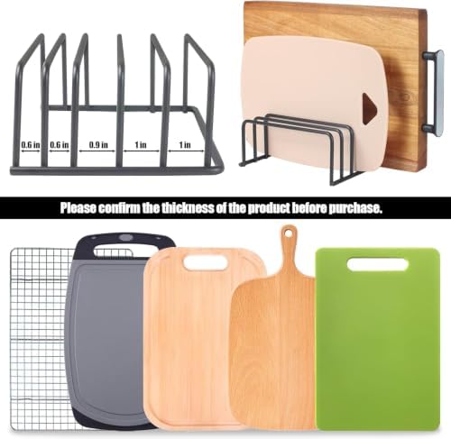 Gift Republic Cutting board organizers (1.0 and 0.6 inch wide slots), cutting board organizer, cutting board storage, biscuit sheets, bakeware organizers for cabinets - Image 4