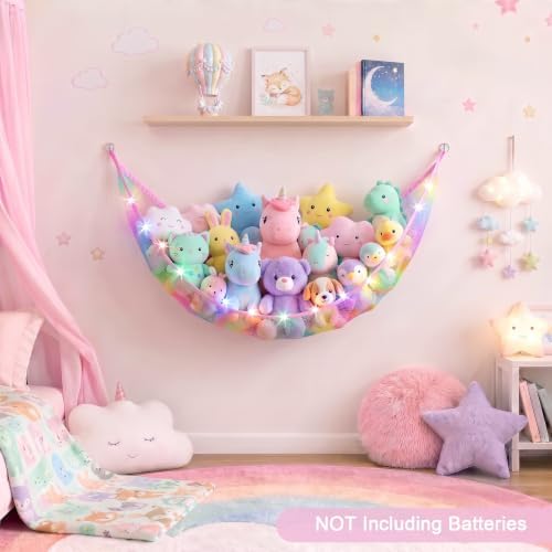 Stuffed Animals Hammock with Remote Control Toy Net Room Decor Storage - Image 4