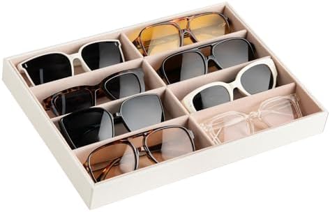 Frebeauty 8-Slot Sunglass Organizer Tray,Sunglass Holder for Drawer by Frebeauty