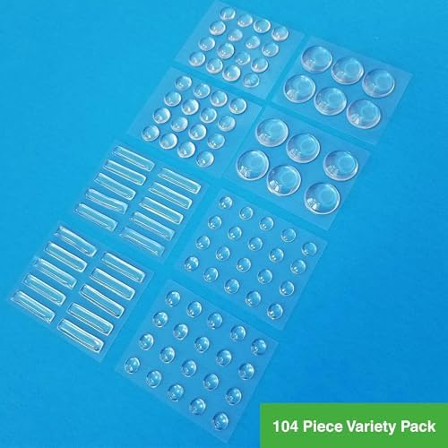 HushBumps Gel Bumpers for Cabinets, Doors & Drawers, 104 Pc Variety Pack - Image 2