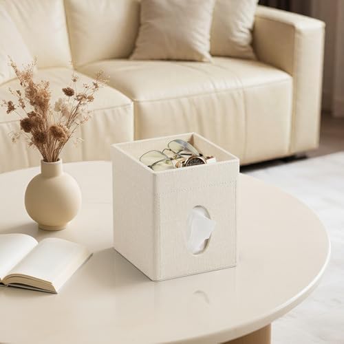 PU Leather Tissue Box Cover Square Tissue Box Holder Tissue Holder - Image 2