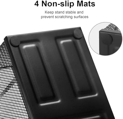 Comix 6 Packs Mesh Pen Holder, Desk Organizer for Home Office, Black - Image 5