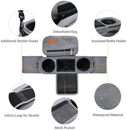 Momcozy Universal Stroller Organizer with Insulated Cup Holder - Image 4