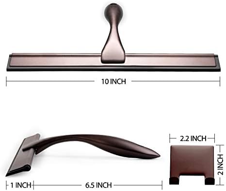 Hiware All-Purpose Shower Squeegee for Shower Doors, Bathroom, Window and Car Glass - Bronze, Stainless Steel, 10 Inches - Image 2