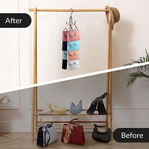 ZEDODIER 2 Pack Purse Hanger, Purse Organizer for Closet, Holds 16 Bags - Image 3
