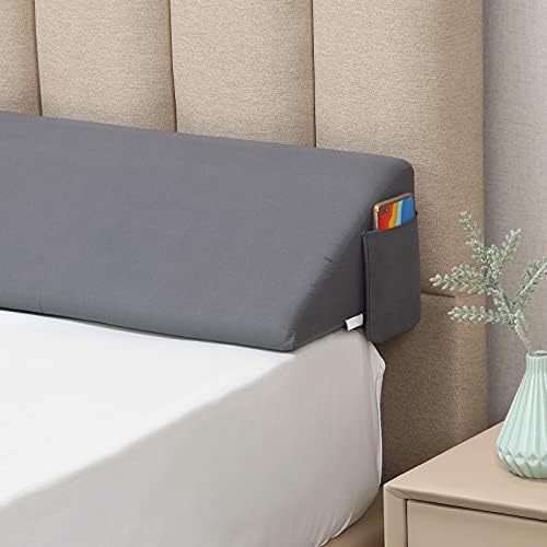 Vekkia Full Wedge Pillow Headboard for Bed Gap, Bed Gap Filler 54"x10"x6" by Vekkia