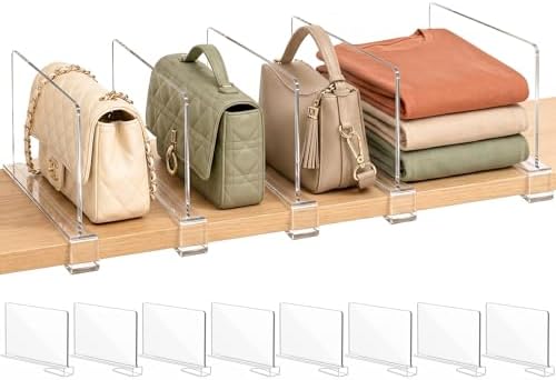 SortNStore Small Shelf Dividers Purse Organizer: 6" Tall (Shorter Version) by SortNStore