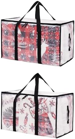 Moving Bags Heavy Duty Extra Large, Alternative for Moving Boxes & Moving Supplies,Clear Storage Bins with Lids, Plastic Packing Tote, Storage Bags for Clothes with Handles & Zippers(Clear, 2 Pack) by Unknown