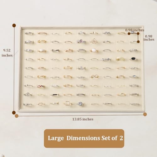 Large Velvet Jewelry Tray Display Drawer Inserts 2 Pack - Image 3
