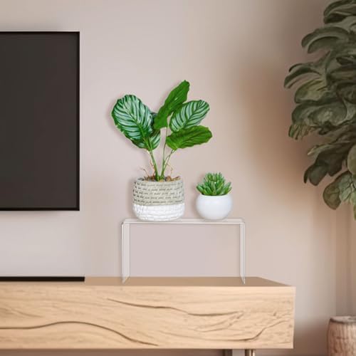 RattanView 2 Pcs 13 Inch Large Clear Acrylic Shelf Riser, 5mm Thick - Image 6