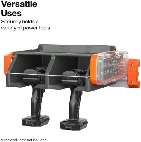 Klein Tools 54867MB MODbox Power Tool Dock, Modular Wall Mount for Cordless Drills and Impact Drivers, Secure Steel Locking Rod, Tool-Free Installation for Garage, Trailer, and Jobsite Organization - Image 5