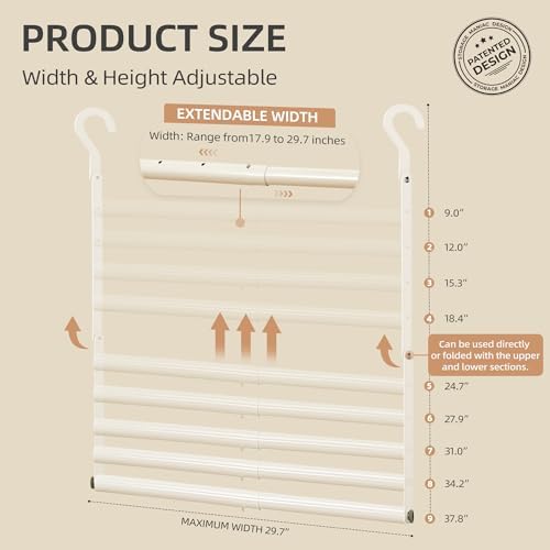 STORAGE MANIAC Adjustable Closet Rod for Hanging Clothes, 1 Pack White - Image 2