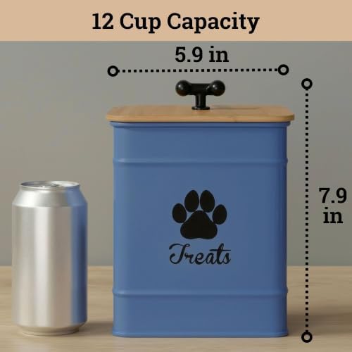 Dog Treat Container Airtight, 6"W x 8"H, Powder Coated, 12 Cup Capacity - Image 6