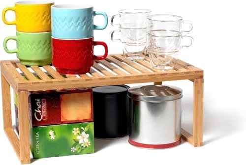 Lipper International Bamboo Kitchen Cabinet Shelf for Organizing a Pantry, Countertop, or Bathroom, 15 5/8" x 10" x 6 1/4" - Image 3