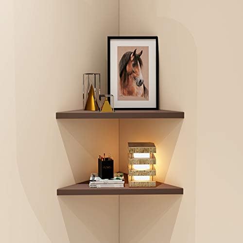 evron Corner Mounting Shelf,Easy to Install Wall Corner Shelf,Frosting Pattern Right-Angled,Set of 2 - Image 6