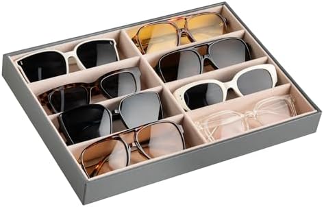 Frebeauty 8-Slot Sunglass Organizer Tray,Sunglass Holder for Drawer by Frebeauty