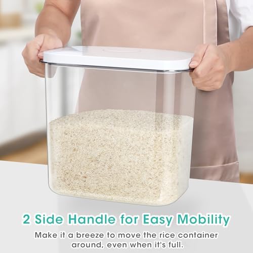 Large Rice Storage Container 20 - 25 Lbs, Airtight Dry Food Flour Container - Image 2