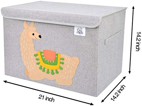 Large Toy Box Storage with Lid, Foldable Fabric Toy Chest Storage for Kids - Image 3