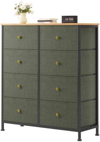 Sweetcrispy 8 Drawer Fabric Dresser, Tall Storage Tower for Bedroom by Sweetcrispy