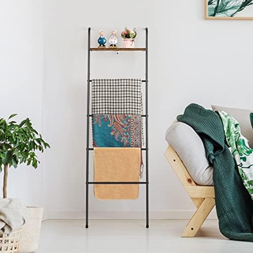 Blanket Ladder Holder for Living Room Farmhouse Decorative Ladder Holder - Image 5
