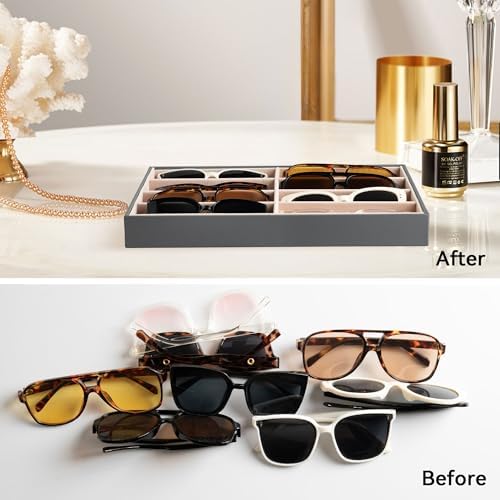 Frebeauty 8-Slot Sunglass Organizer Tray,Sunglass Holder for Drawer - Image 6