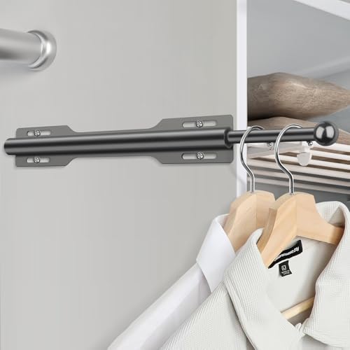 12" Valet Rod for Closet Pull Out (1 Pack, Black) - Image 6