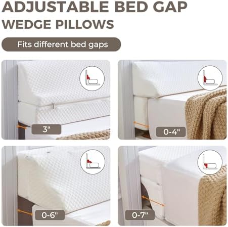 Bed Wedge Gap Filler Twin Size, Wedge Pillow for Headboard Gap, 39×10×6 in - Image 3