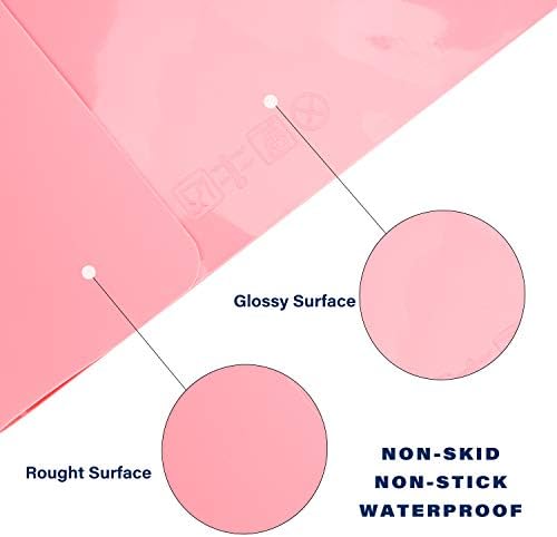 Gartful 23.6 x15.7 inch Resin Silicone Mats, X-Large Silicone Sheets for Jewelry Casting Molds, Nail Art, Acrylic Pouring, Nonstick Table Protector, Multipurpose Mat, Pink, Set of 2 - Image 3