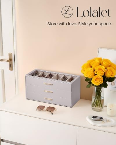 Lolalet Sunglasses Organizer Case for Women, Eyeglass Storage Holder - Image 2