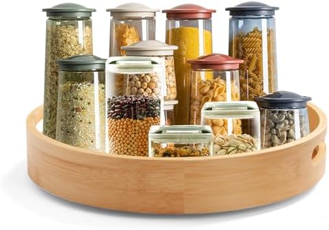 14in Bamboo Lazy Susan Organizer for Cabinet by Mamalucky